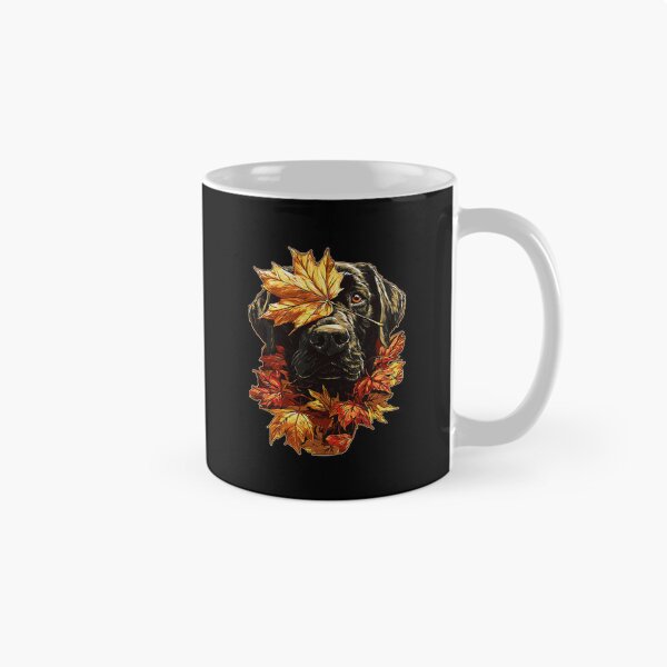 Item preview, Fall Black Labrador with Maple Leaves Cute Autumn Dog Premium Tri-Blend designed and sold by DienesAngele.