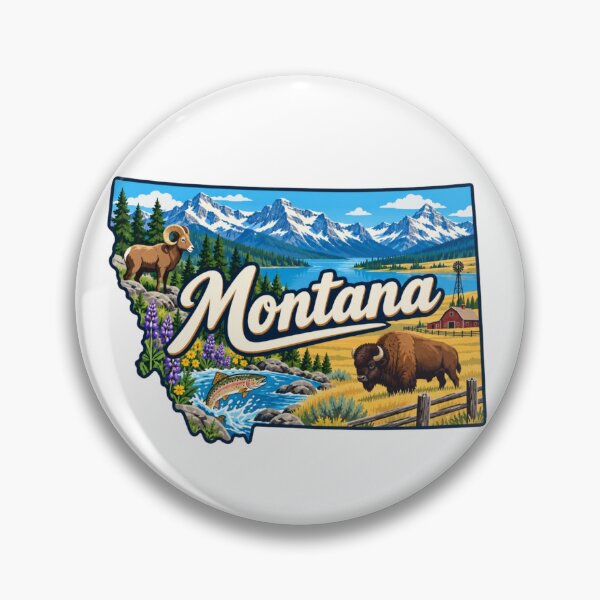Item preview, Montana State Map designed and sold by Myra365Art.