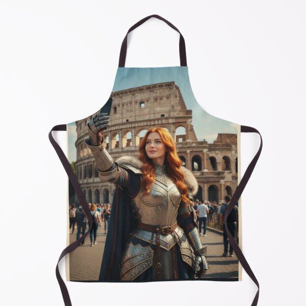 Item preview, Medieval Redhead Knight Time Traveler Taking a Selfie at the Colosseum in Rome – Fantasy Travel Adventure designed and sold by DibujandoPorfa.