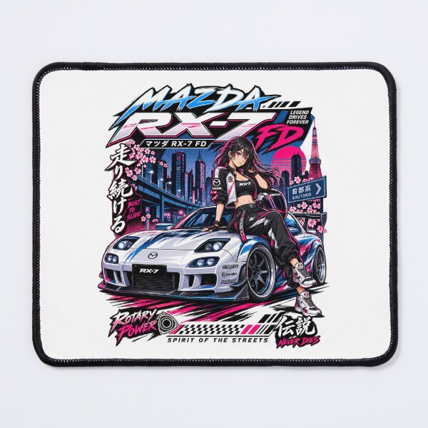 Item preview, Mazda RX7, FD Rotary Power JDM Drift Racing Car Shirt designed and sold by graphic-genie.