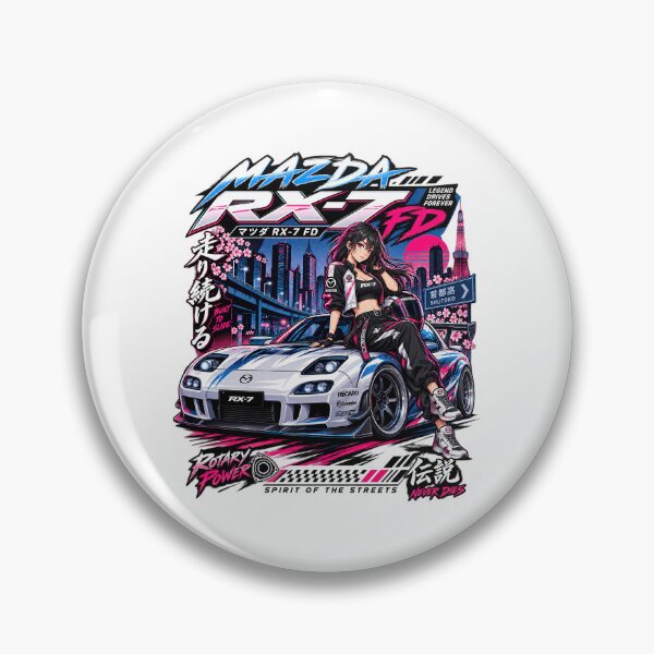 Item preview, Mazda RX7, FD Rotary Power JDM Drift Racing Car Shirt designed and sold by graphic-genie.