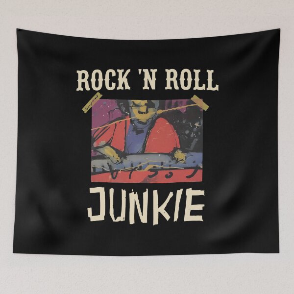 Item preview, Rock 'n Roll Junkie Retro Music Art designed and sold by Kristaeeneycvb.