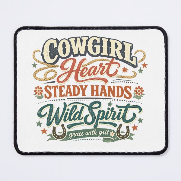 Item preview, Cowgirl Heart Steady Hands Wild Spirit Grace With Grit Western Art Design designed and sold by inkoutninja.