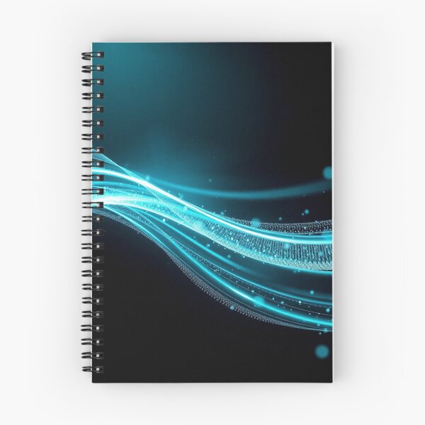 Item preview, Elegant Blue Particle Wave Abstract Digital Art designed and sold by IntelliMindDesigns.