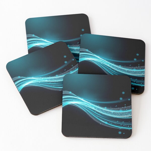 Item preview, Elegant Blue Particle Wave Abstract Digital Art designed and sold by IntelliMindDesigns.