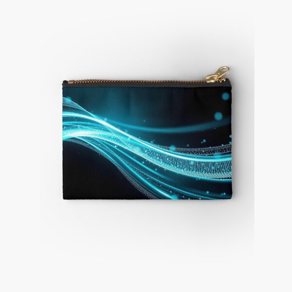 Item preview, Elegant Blue Particle Wave Abstract Digital Art designed and sold by IntelliMindDesigns.