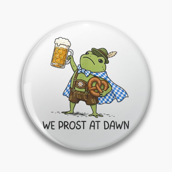 Item preview, We Prost At Dawn Frog Beer Pretzel Funny Oktoberfest Party designed and sold by SuziLope.