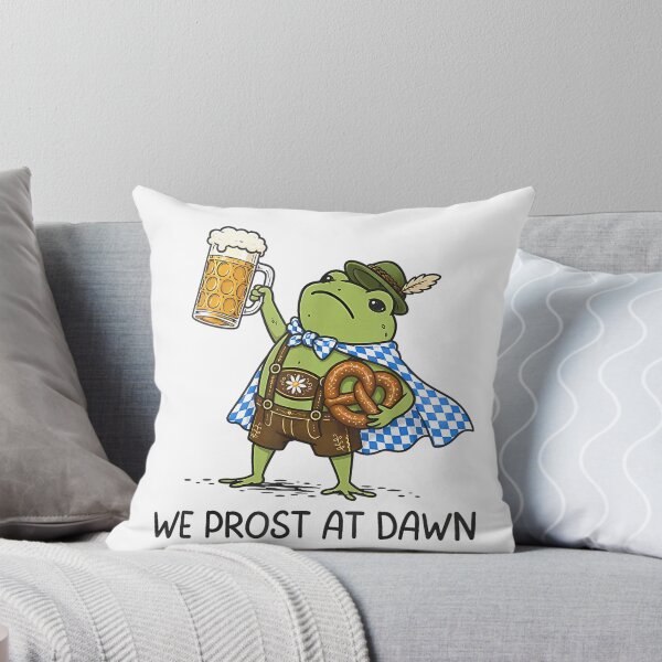 Item preview, We Prost At Dawn Frog Beer Pretzel Funny Oktoberfest Party designed and sold by SuziLope.
