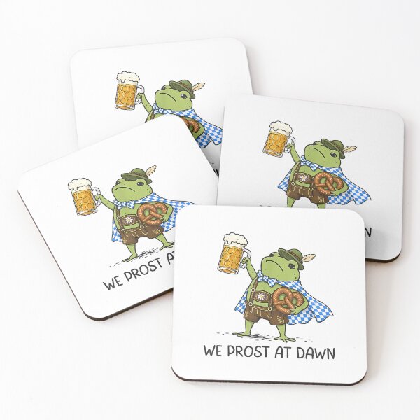 Item preview, We Prost At Dawn Frog Beer Pretzel Funny Oktoberfest Party designed and sold by SuziLope.