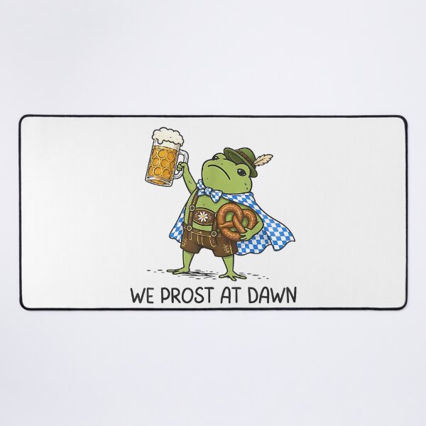 Item preview, We Prost At Dawn Frog Beer Pretzel Funny Oktoberfest Party designed and sold by SuziLope.