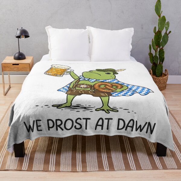 Item preview, We Prost At Dawn Frog Beer Pretzel Funny Oktoberfest Party designed and sold by SuziLope.