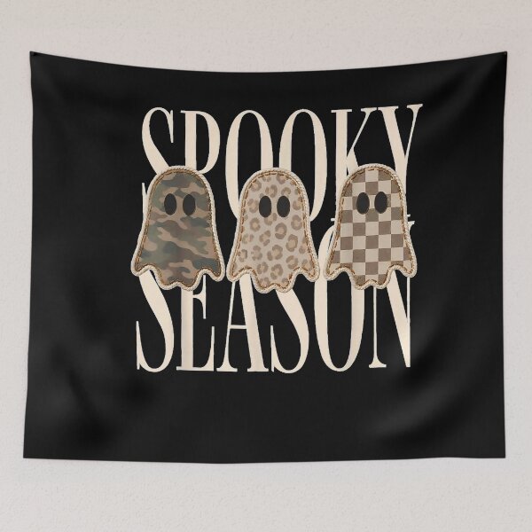Item preview, Spooky Season Leopard Camo Checkered Ghost Halloween Fall designed and sold by DogoMalulu.