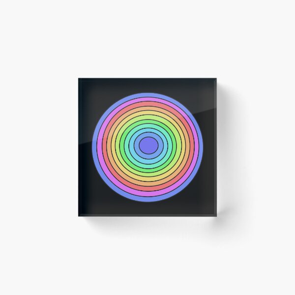 Item preview, Colorful Rainbow Concentric Circles Abstract Art designed and sold by ubborn.