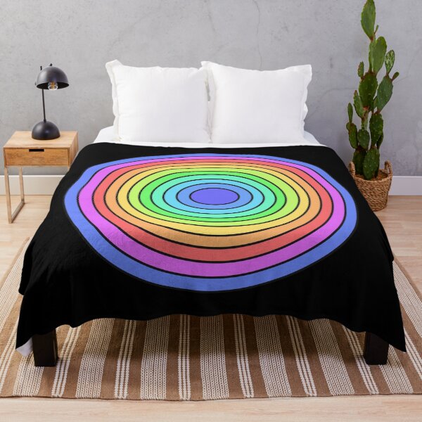 Item preview, Colorful Rainbow Concentric Circles Abstract Art designed and sold by ubborn.