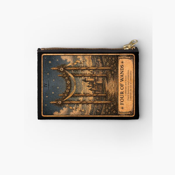 Item preview, Four of Wands Tarot Card - Vintage Stability & Joy Art designed and sold by ArcanaAbsolute.