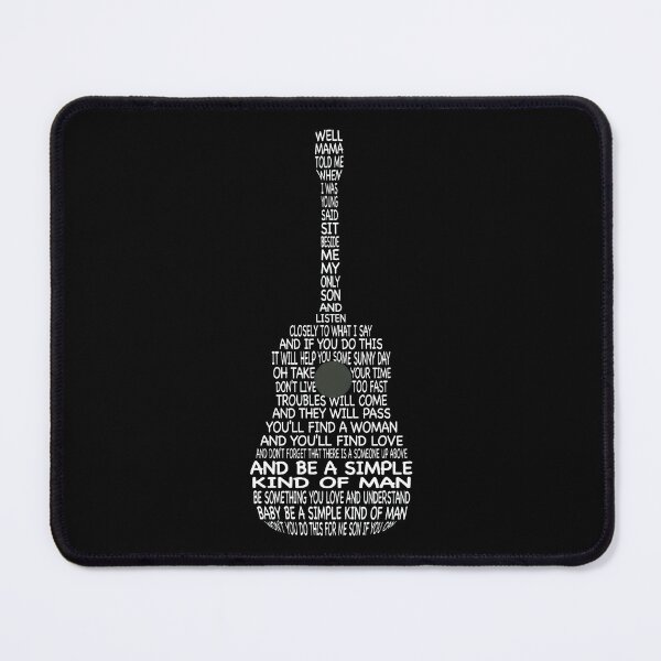 Item preview, Simple Man Guitar Lyrics Typography designed and sold by SketchyCrew.