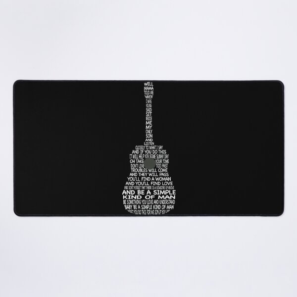 Item preview, Simple Man Guitar Lyrics Typography designed and sold by SketchyCrew.