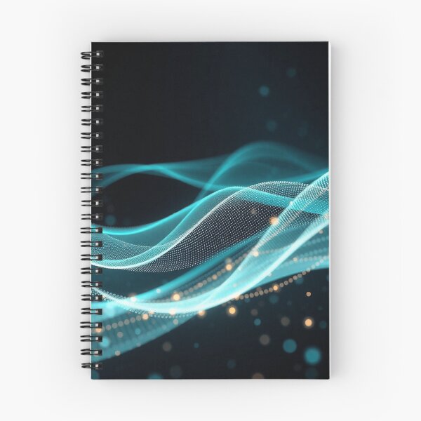 Item preview, Teal Particle Flow Abstract Modern Background Design designed and sold by IntelliMindDesigns.