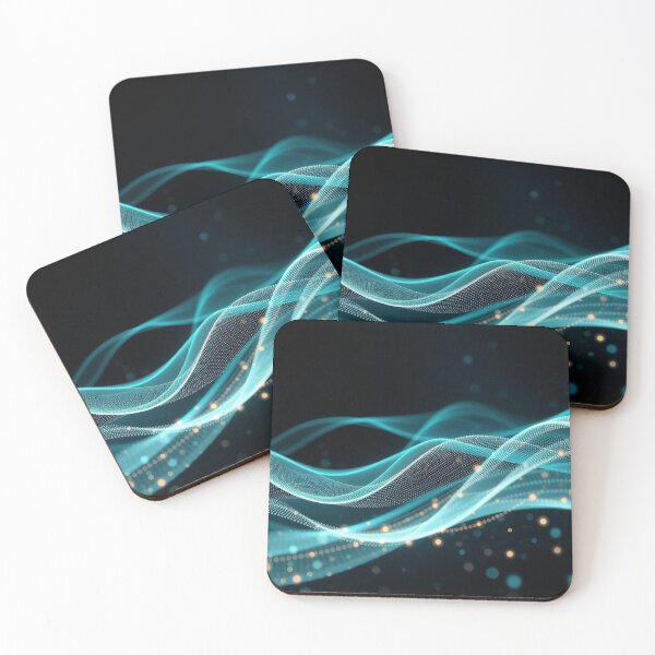 Item preview, Teal Particle Flow Abstract Modern Background Design designed and sold by IntelliMindDesigns.