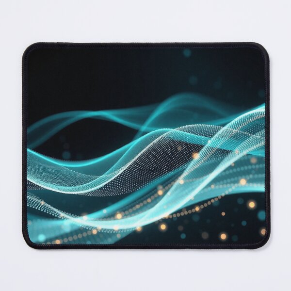 Item preview, Teal Particle Flow Abstract Modern Background Design designed and sold by IntelliMindDesigns.