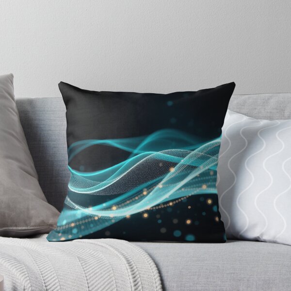 Item preview, Teal Particle Flow Abstract Modern Background Design designed and sold by IntelliMindDesigns.