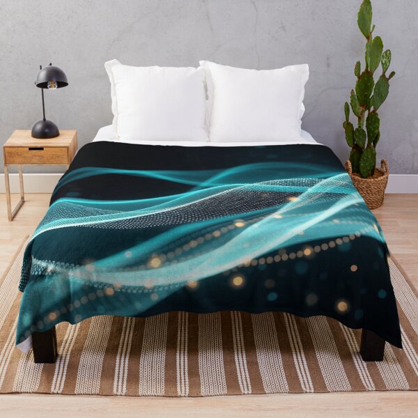 Item preview, Teal Particle Flow Abstract Modern Background Design designed and sold by IntelliMindDesigns.