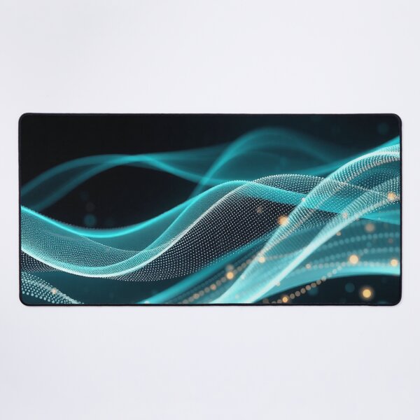 Item preview, Teal Particle Flow Abstract Modern Background Design designed and sold by IntelliMindDesigns.