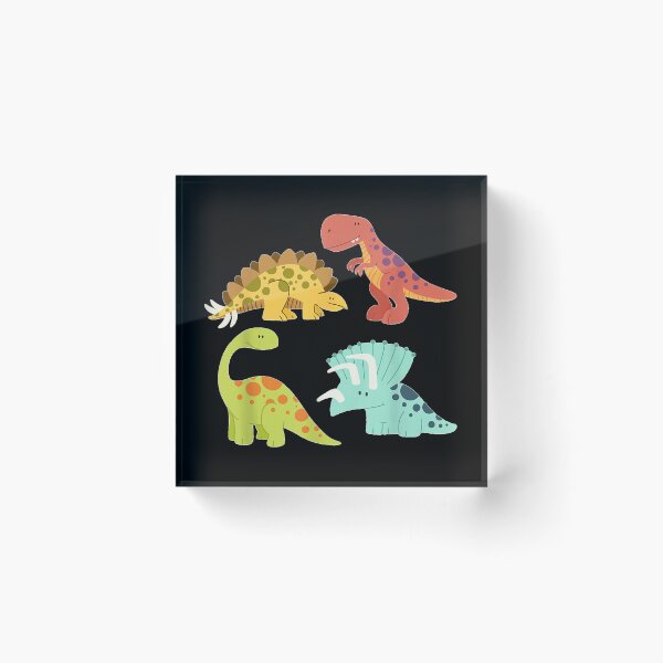 Item preview, Cute Cartoon Dinosaurs Funny 4 Dino Kawaii Illustration designed and sold by SuziLope.