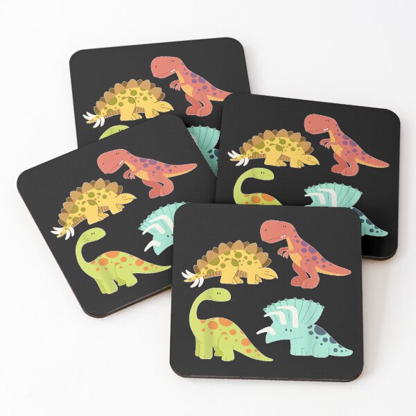 Item preview, Cute Cartoon Dinosaurs Funny 4 Dino Kawaii Illustration designed and sold by SuziLope.
