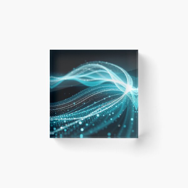 Item preview,  Luminous White Wave Burst Abstract Digital Artwork designed and sold by IntelliMindDesigns.