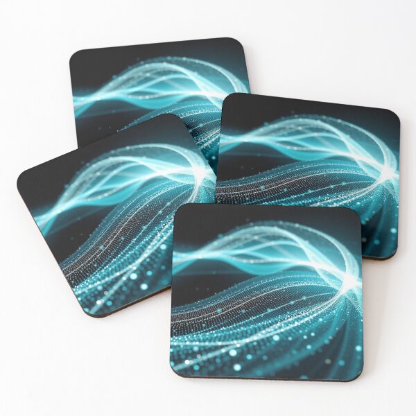 Item preview,  Luminous White Wave Burst Abstract Digital Artwork designed and sold by IntelliMindDesigns.