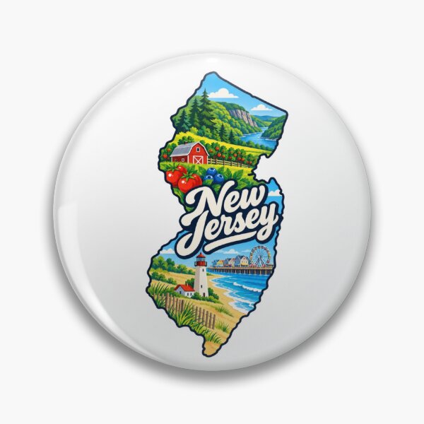 Item preview, New Jersey State Map designed and sold by Myra365Art.