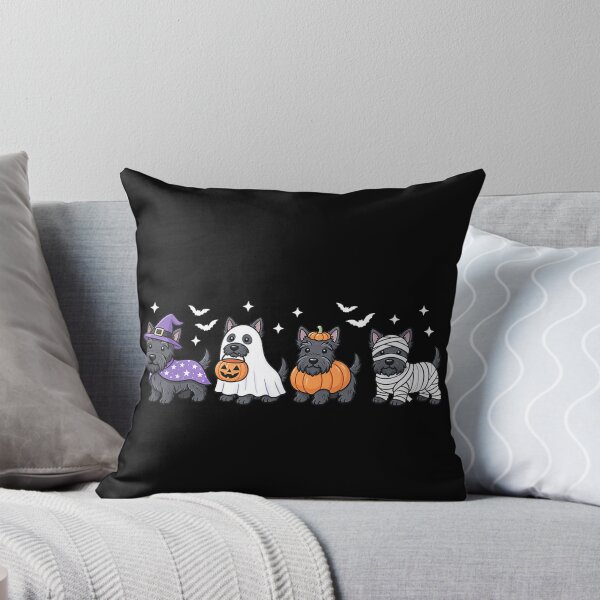 Item preview, Scottish Terrier Halloween Cute Dog Witch Ghost Pumpkin designed and sold by SuziLope.