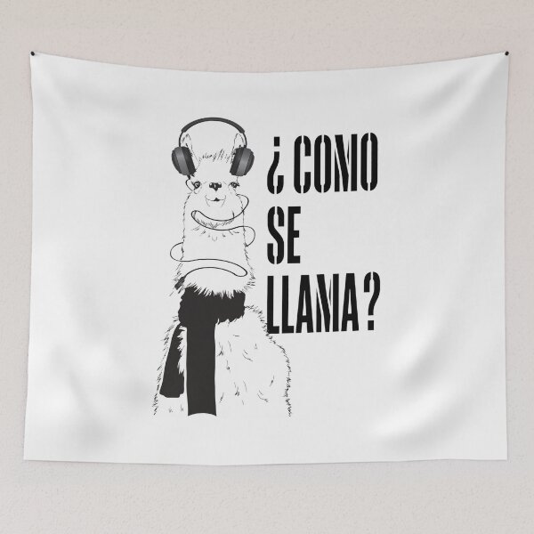 Item preview, Funny Llama Wearing Headphones Asking What's Its Name designed and sold by Kristaeeneycvb.