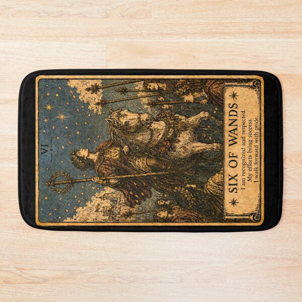 Item preview, Six of Wands Tarot Card - Success & Recognition Art designed and sold by ArcanaAbsolute.