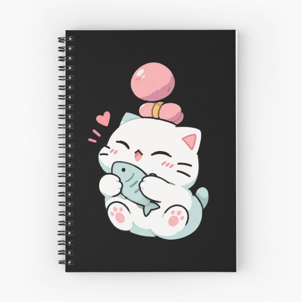 Item preview, Cute Cat with Fish designed and sold by ClaireCum.