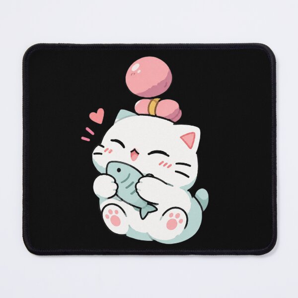 Item preview, Cute Cat with Fish designed and sold by ClaireCum.