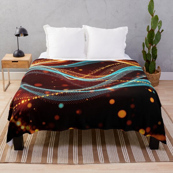 Item preview, Fiery Orange Amber Wave Abstract Digital Design designed and sold by IntelliMindDesigns.