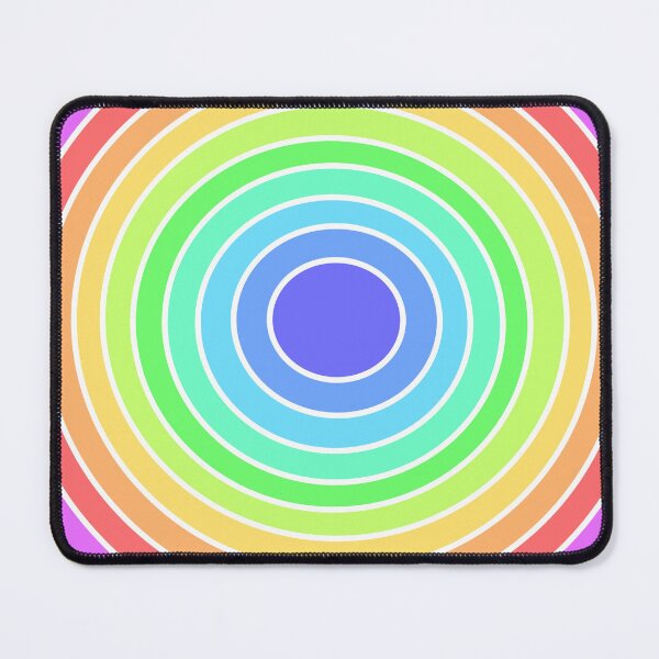 Item preview, Colorful Rainbow Concentric Circles White Line Abstract Art designed and sold by ubborn.