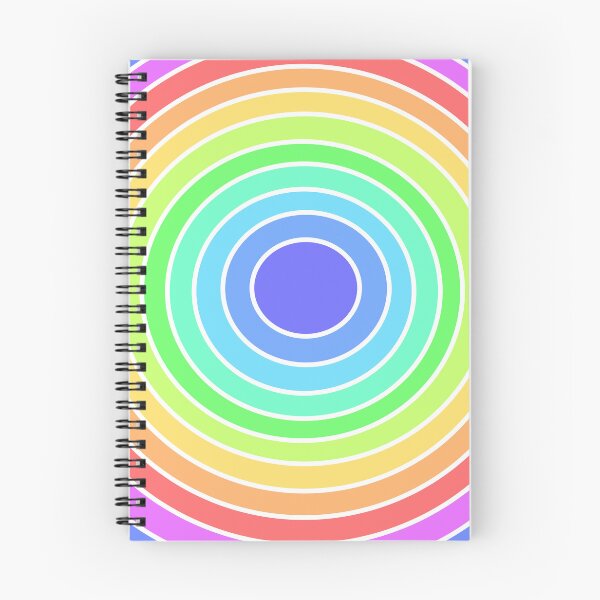 Item preview, Colorful Rainbow Concentric Circles White Line Abstract Art designed and sold by ubborn.