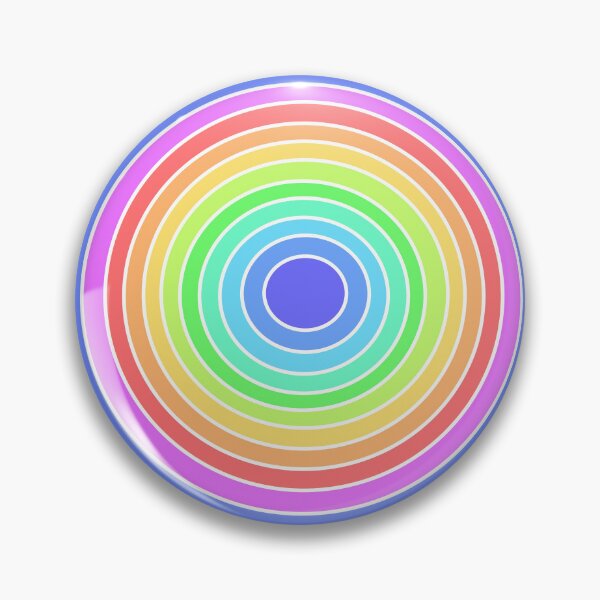 Item preview, Colorful Rainbow Concentric Circles White Line Abstract Art designed and sold by ubborn.
