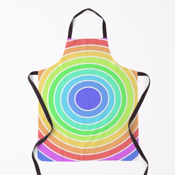 Item preview, Colorful Rainbow Concentric Circles White Line Abstract Art designed and sold by ubborn.