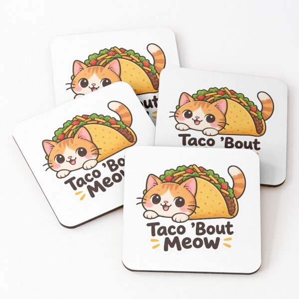 Item preview, Taco ’Bout Meow – Cute Kawaii Cat Taco Pun designed and sold by Mohitt09.
