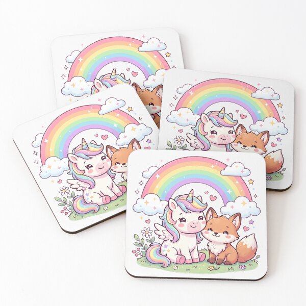 Item preview, Cute Unicorn and Fox designed and sold by naragon4289.