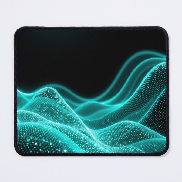 Item preview, Turquoise Minimal Wave Abstract Calm Digital Art designed and sold by IntelliMindDesigns.