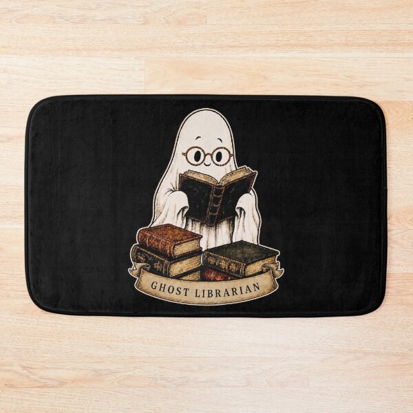 Item preview, Spooktober Ghost Librarian Cozy Reading Vintage Halloween Book Lover Design designed and sold by PrintInkLab.