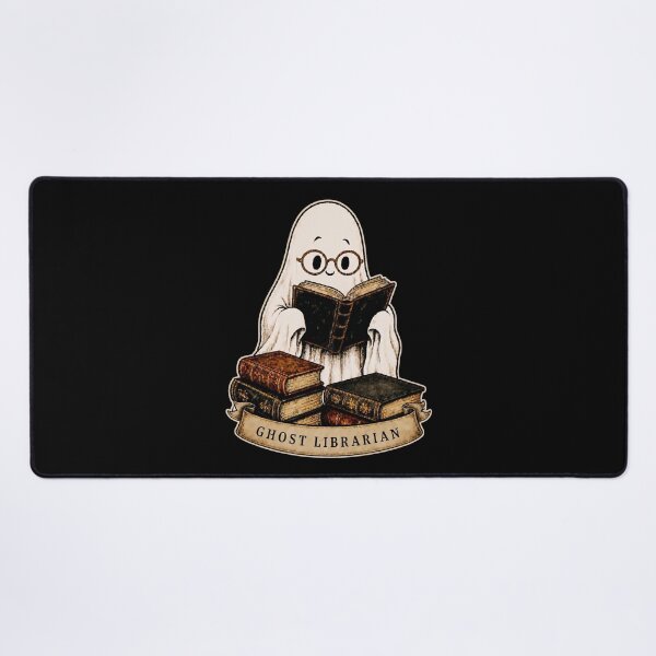 Item preview, Spooktober Ghost Librarian Cozy Reading Vintage Halloween Book Lover Design designed and sold by PrintInkLab.
