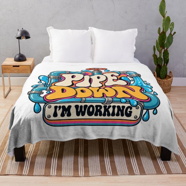 Item preview, Pipe Down I'm Working Funny Plumber Humor designed and sold by ABprintstudio.