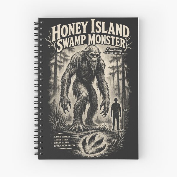 Item preview, Honey Island Swamp Monster, Louisiana, United States [Vintage Field-Guide Illustration] designed and sold by elektronen.