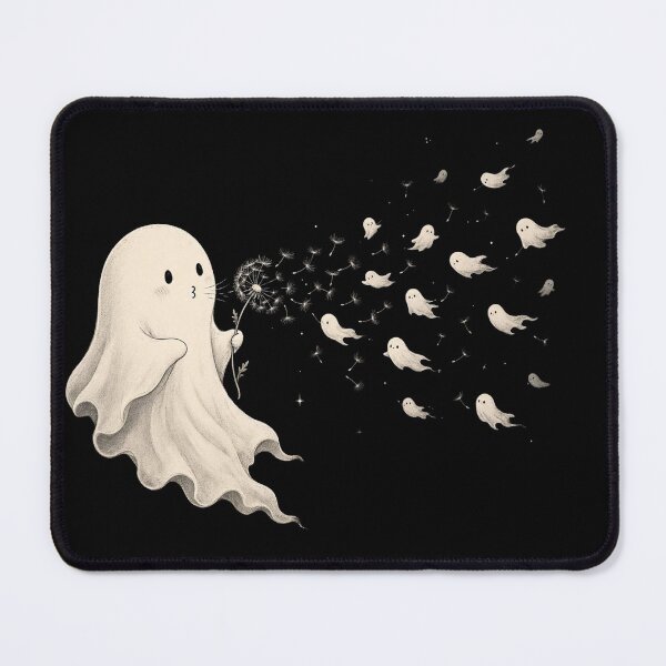 Item preview, Cute Ghost Blowing Dandelion Halloween Whimsical designed and sold by CF_VintageDesign.